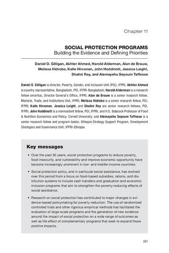Social protection programs: Building the evidence and defining priorities