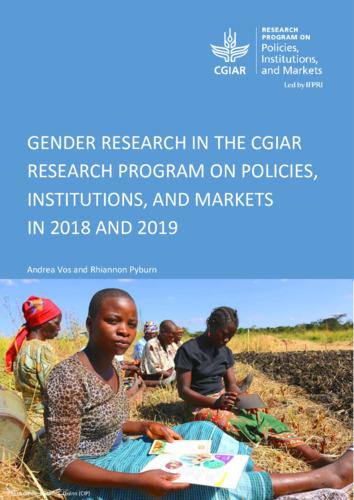 Gender research in the CGIAR Research Program on Policies, Institutions, and Markets in 2018 and 2019