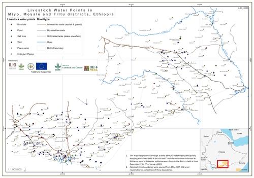 Livestock water points in Miyo, Moyale and Filtu districts of Ethiopia