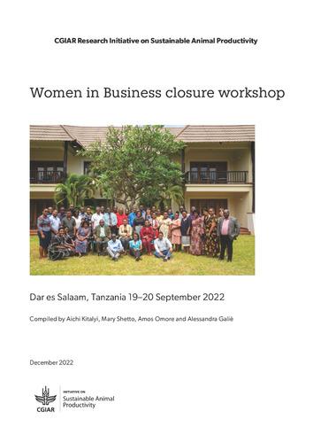 Women in Business closure workshop, Dar es Salaam, Tanzania 19-20 September 2022