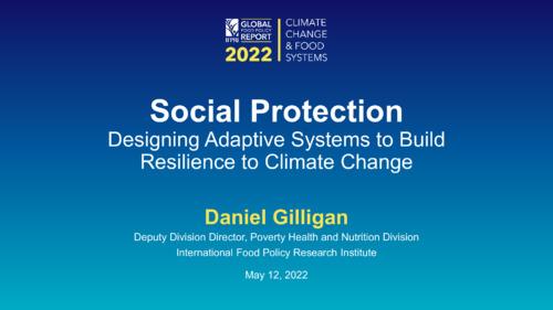 Social Protection: Designing Adaptive Systems to Build Resilience to Climate Change