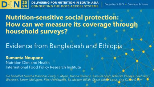 D4N2024 Presentation Showcase – THEMATIC SESSION 4a: Making social protection nutrition-sensitive