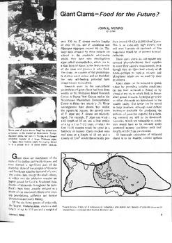 Giant clams: food for the future?