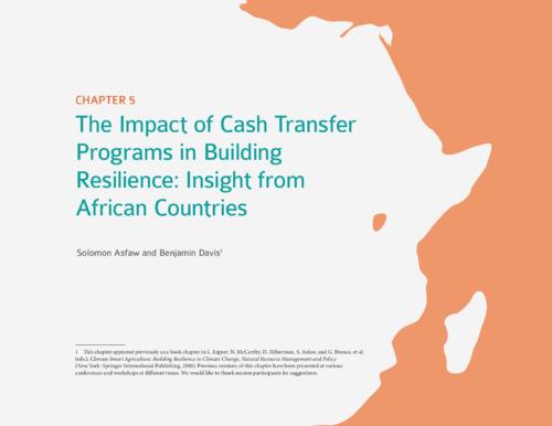 The impact of cash transfer programs in building resilience: Insight from African countries