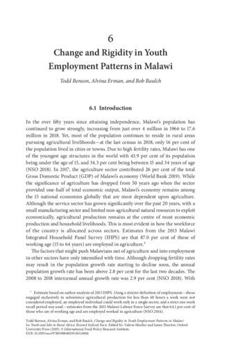 Change and rigidity in youth employment patterns in Malawi