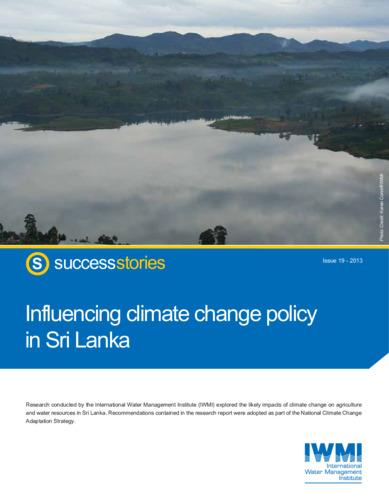 Influencing climate change policy in Sri Lanka
