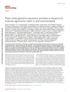 Pearl millet genome sequence provides a resource to improve agronomic traits in arid environments