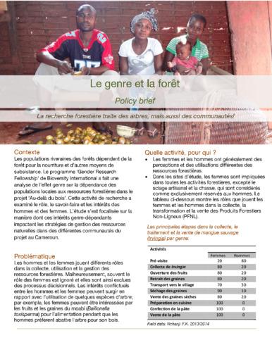 Le genre et la foret