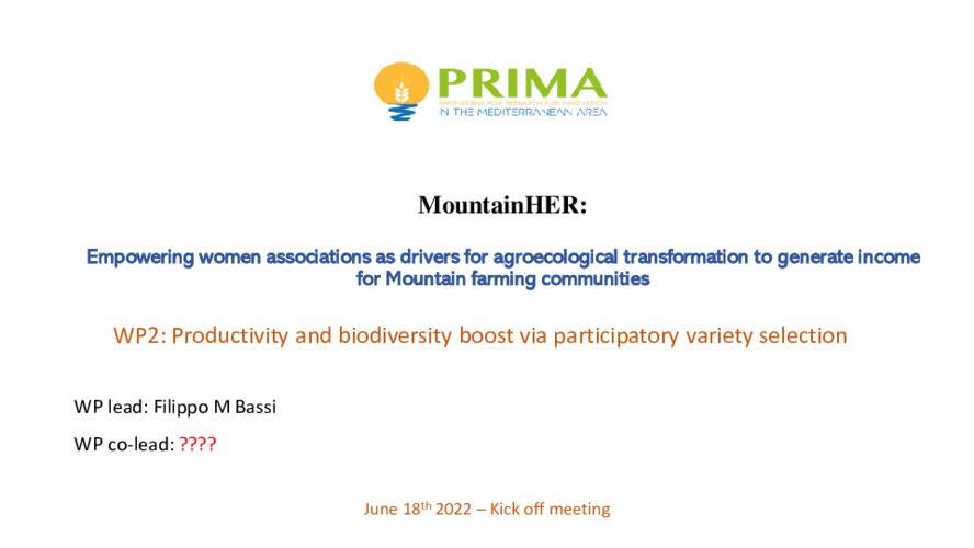 Productivity and biodiversity boost via participatory variety selection