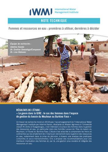Femmes et ressources en eau : premières à utiliser, dernières à décider