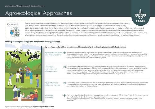 Agricultural Breakthrough Technology 6 : Agroecological Approaches