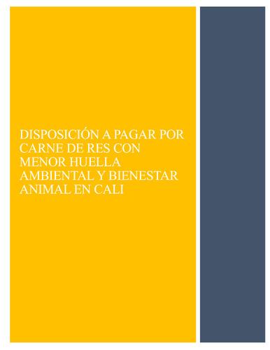 Disposición a pagar por carne de res con menor huella ambiental y bienestar animal en Cali