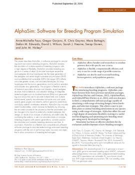 AlphaSim: software for breeding program simulation
