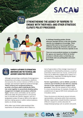 Strengthening the agency of farmers to engage with their NDCs and other strategic climate policy processes