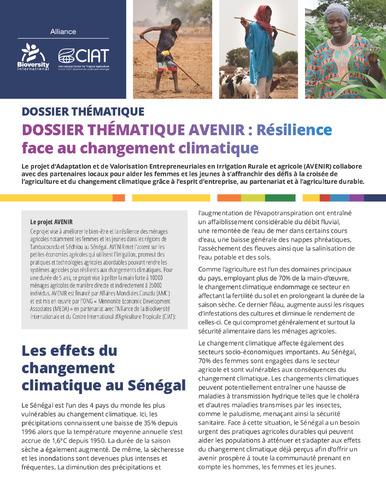 Dossier thématique AVENIR : Résilience face au changement climatique