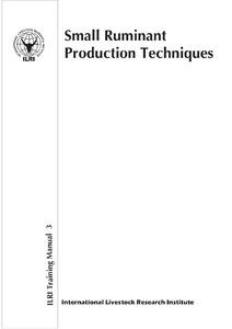 Small ruminant production techniques