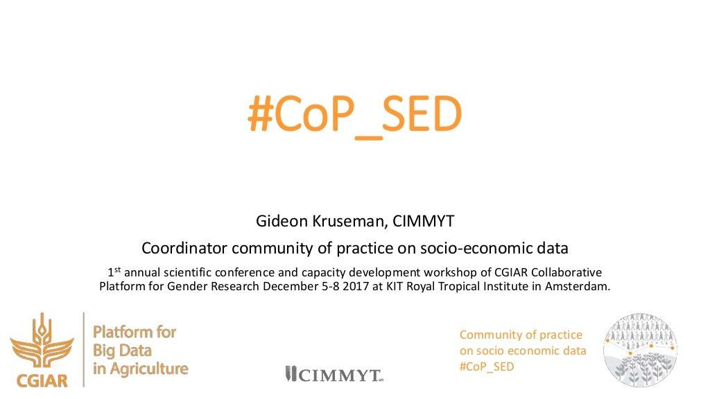 Community of practice on socio-economic data