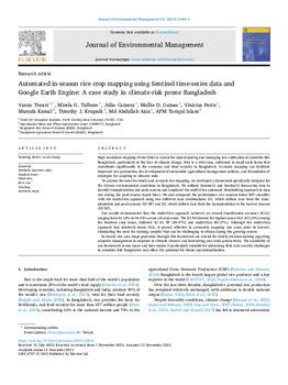 Automated in-season rice crop mapping using Sentinel time-series data and Google Earth Engine: A case study in climate-risk prone Bangladesh