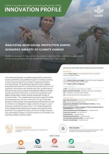 Analyzing how social protection shapes gendered impacts of climate change