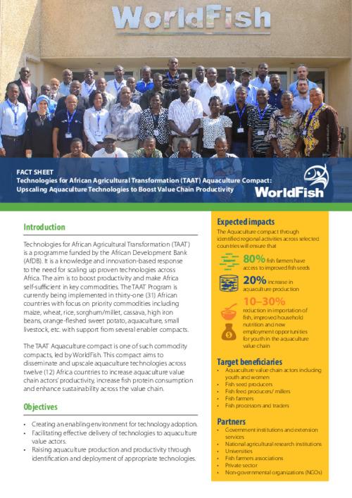 Technologies for African Agricultural Transformation (TAAT) Aquaculture Compact