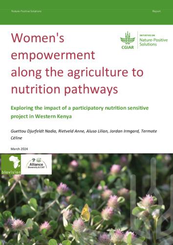 Women's empowerment along the agriculture to nutrition pathways: Exploring the impact of a participatory nutrition sensitive project in Western Kenya
