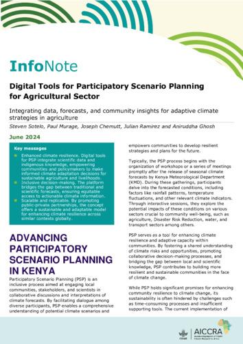 Digital Tools for Participatory Scenario Planning for Agricultural Sector