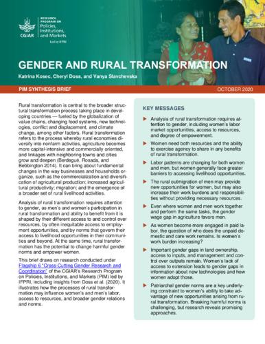 Gender and rural transformation