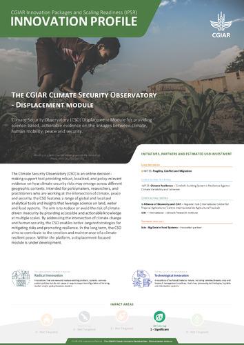 The CGIAR Climate Security Observatory - Displacement module