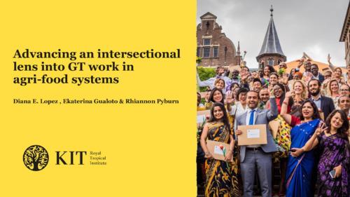 Advancing an intersectional lens into gender transformative work in agri-food systems