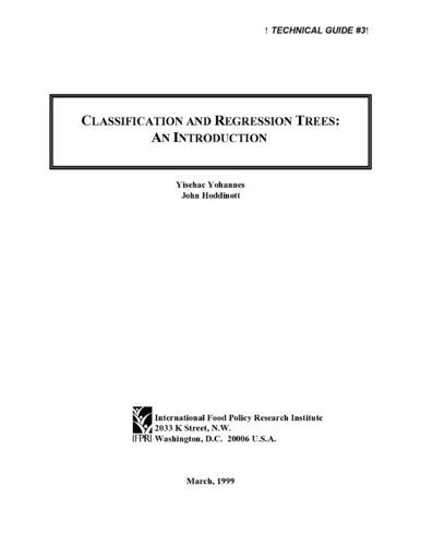 Classification and regression trees: an introduction