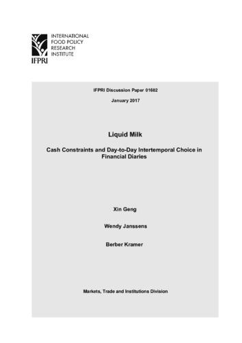 Liquid milk: Cash constraints and day-to-day intertemporal choice in financial diaries