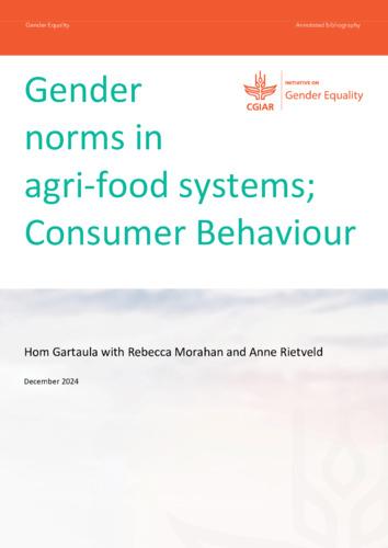 Gender norms in agri-food systems: Consumer behaviour