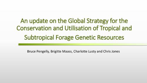 An update on the global strategy for the conservation and utilisation of tropical and subtropical forage genetic resources