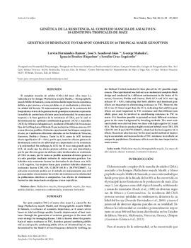 Genética de la resistencia al complejo mancha de asfalto en 18 genotipos tropicales de maíz