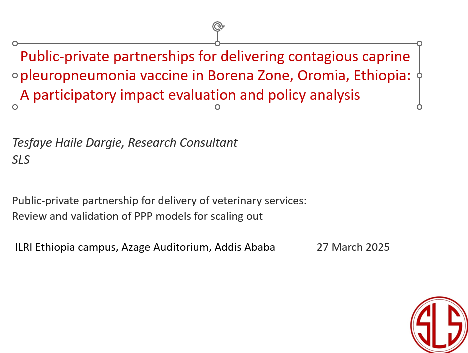 Public-private partnerships for delivering contagious caprine pleuropneumonia vaccine in Borena Zone, Oromia, Ethiopia: A participatory impact evaluation and policy analysis