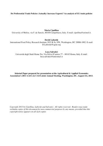 Do preferential trade policies (actually) increase exports: An analysis of EU trade policies