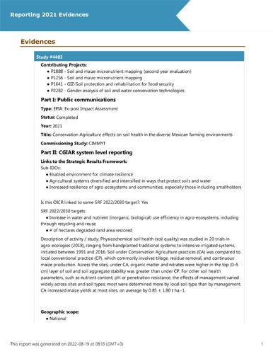 Conservation Agriculture effects on soil health in the diverse Mexican farming environments