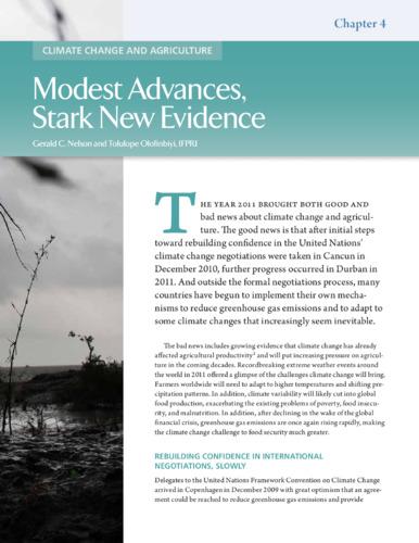 Climate Change and Agriculture: Modest Advances, Stark New Evidence
