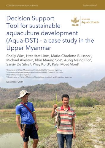 Decision support tool for sustainable aquaculture development (Aqua-DST) – a case study in the Upper Myanmar