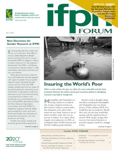 IFPRI Forum: Insuring the World’s Poor