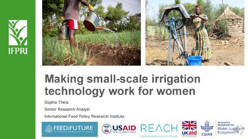 Making Small-Scale Irrigation Work for Women