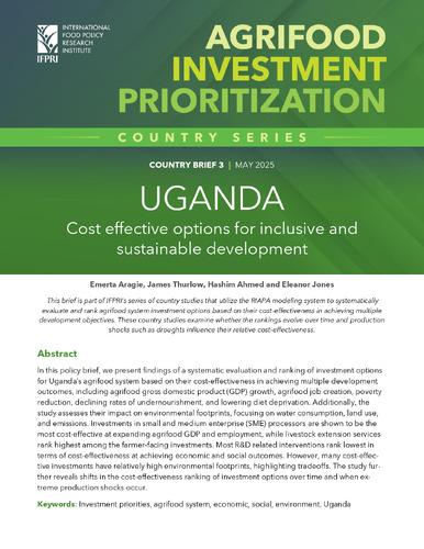 Uganda: Cost effective options for inclusive and sustainable development
