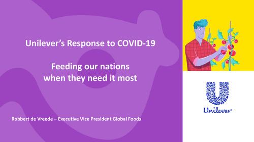 Unilever’s Response to COVID-19: Feeding our nations when they need it most