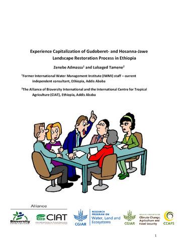 Experience capitalization of Gudoberet- and Hosanna-Jawe landscape restoration process in Ethiopia