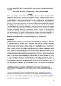 Economic growth and rural transformation in Eastern India: Strategies for Inclusive Growth