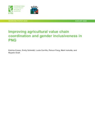 Improving agricultural value chain coordination and gender inclusiveness in PNG