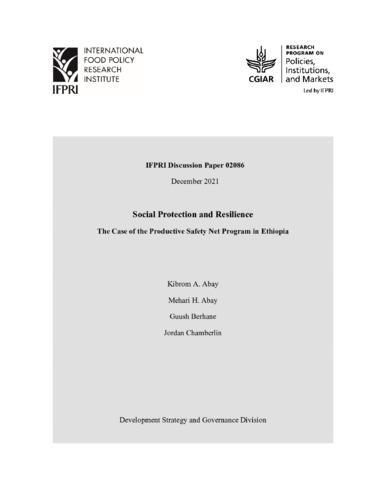 Social protection and resilience: The case of the productive safety net program in Ethiopia