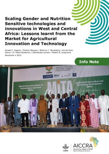 Scaling Gender and Nutrition Sensitive technologies and innovations in West and Central Africa: Lessons learnt from the Market for Agricultural Innovation and Technology