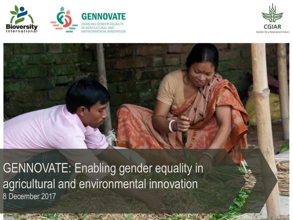 GENNOVATE: Enabling gender equality in agricultural and environmental innovation