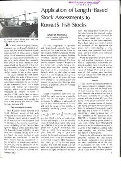 Application of length-based stock assessments to Kuwait's fish stocks